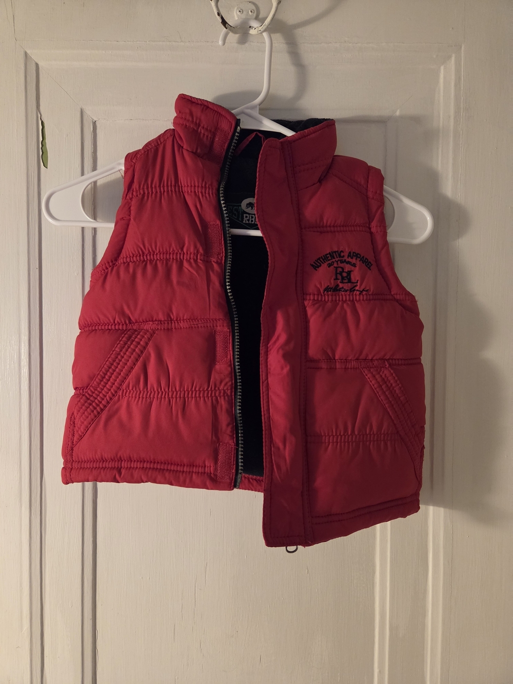 Reef Red Quilted Kids Puffer Vest